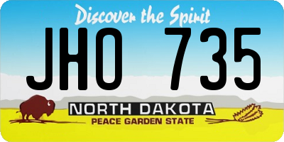 ND license plate JHO735