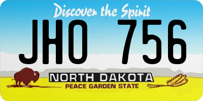 ND license plate JHO756