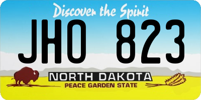ND license plate JHO823