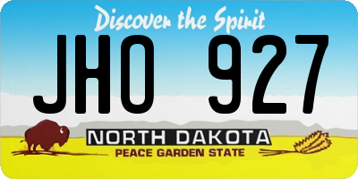 ND license plate JHO927