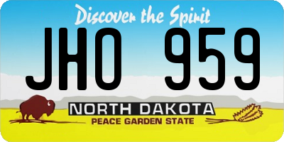 ND license plate JHO959