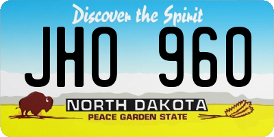 ND license plate JHO960