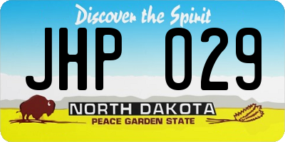 ND license plate JHP029