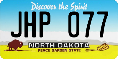 ND license plate JHP077