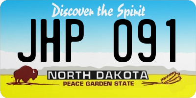 ND license plate JHP091