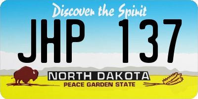 ND license plate JHP137
