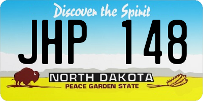 ND license plate JHP148