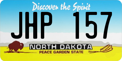 ND license plate JHP157