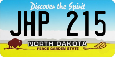 ND license plate JHP215