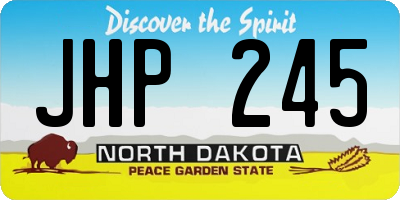 ND license plate JHP245
