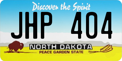 ND license plate JHP404