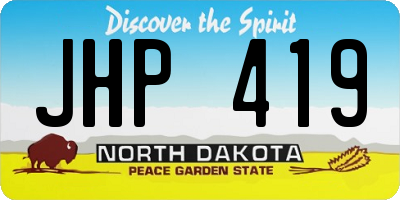 ND license plate JHP419