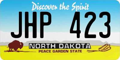 ND license plate JHP423