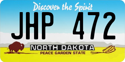ND license plate JHP472