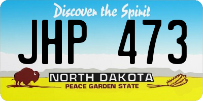 ND license plate JHP473