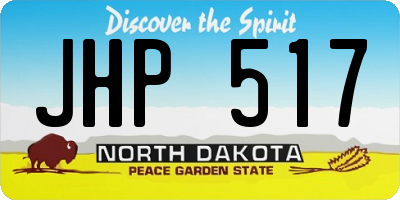 ND license plate JHP517
