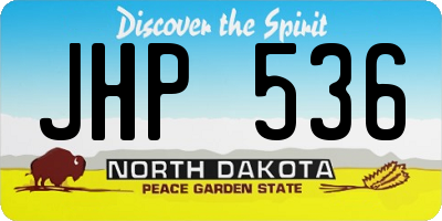 ND license plate JHP536