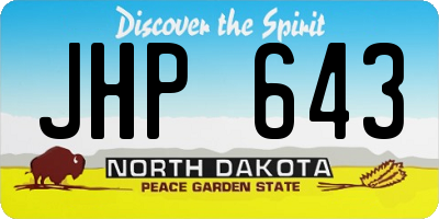 ND license plate JHP643