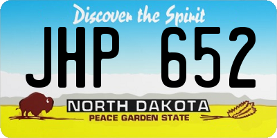 ND license plate JHP652