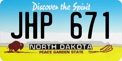 ND license plate JHP671