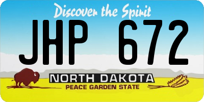 ND license plate JHP672