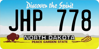 ND license plate JHP778
