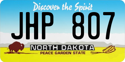ND license plate JHP807