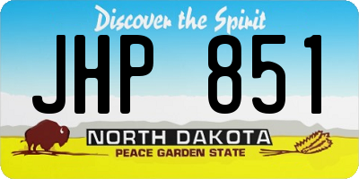 ND license plate JHP851