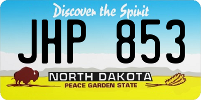 ND license plate JHP853