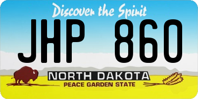 ND license plate JHP860