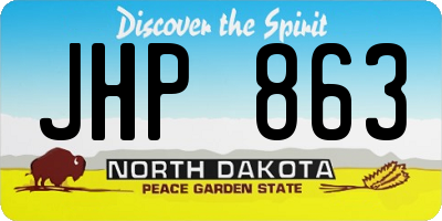 ND license plate JHP863