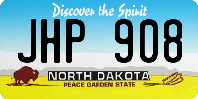 ND license plate JHP908