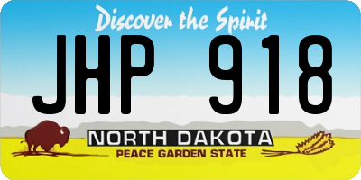 ND license plate JHP918