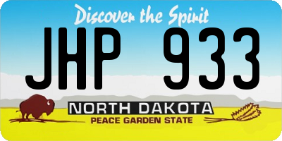 ND license plate JHP933