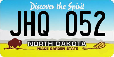 ND license plate JHQ052