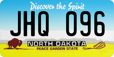 ND license plate JHQ096