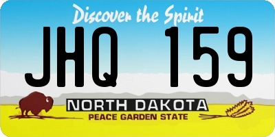 ND license plate JHQ159