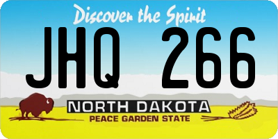 ND license plate JHQ266
