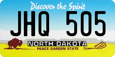ND license plate JHQ505