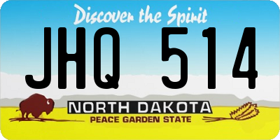 ND license plate JHQ514