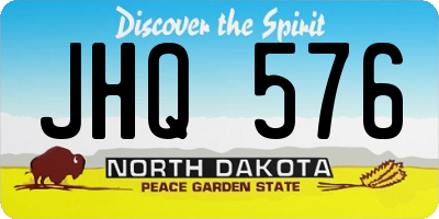 ND license plate JHQ576