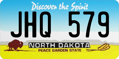 ND license plate JHQ579
