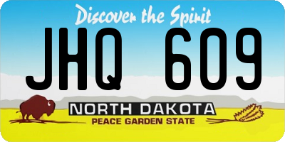 ND license plate JHQ609