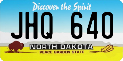 ND license plate JHQ640