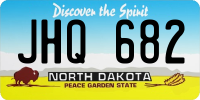 ND license plate JHQ682