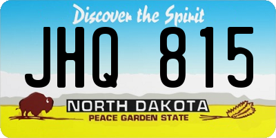 ND license plate JHQ815