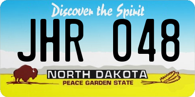 ND license plate JHR048
