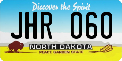 ND license plate JHR060