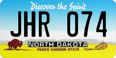 ND license plate JHR074
