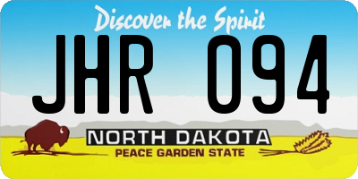 ND license plate JHR094